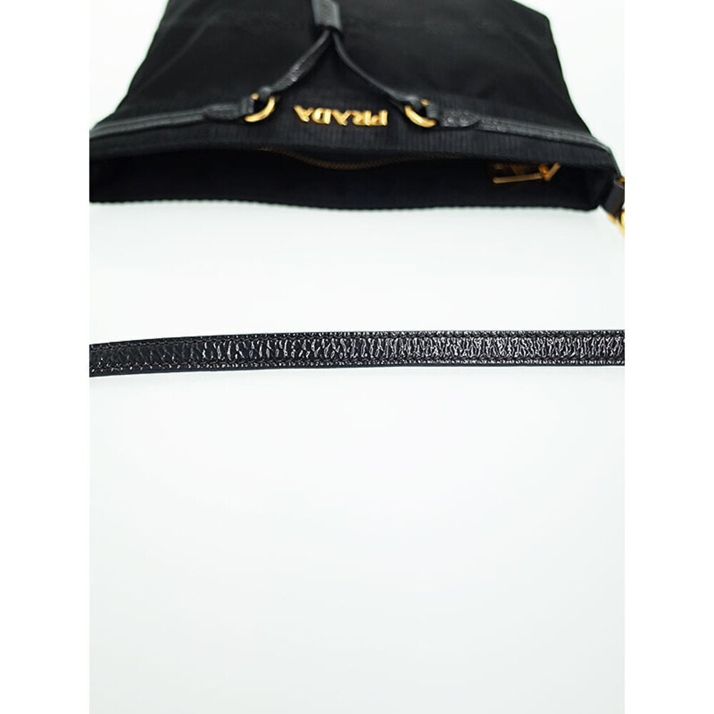 PRADA Logo Jacquard Shoulder Bag - Picture 7 of 9